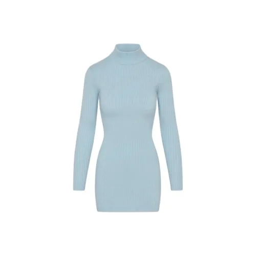 FRANKIES BIKINIS Date Night KNIT Мини Платье Длинное Платье с Длинными Рукавами Женское