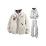 Экрю+Светло-Серые Штаны+Белый Фотиния Серый Свитшот