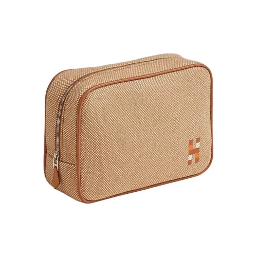 HERMES Cavaliere Мериносовая шерсть Клатч Маленький Унисекс Черный Rye