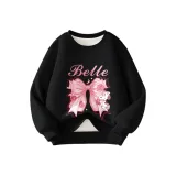 Розовый бант / Черный [Кожа-дружественный интегрированный бархат]