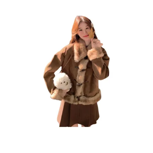 OURUOKE Бархат Feel Пальто Женское