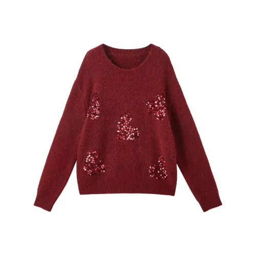 XIANGYING Красный Женский Свитер