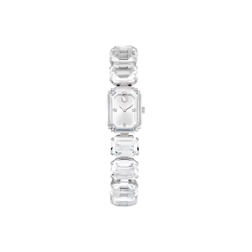 Swarovski Millenia Women's Watch Кварцевый механизм корпус из нержавеющей стали ремешок из кристаллов 23*17 мм белый циферблат