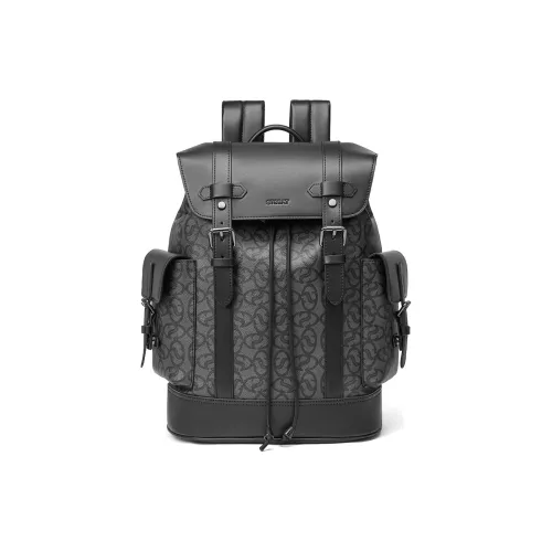 ST SAT Рюкзак из синтетической кожи стандартный мужской черный