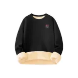 [Thickened и с флисовой подкладкой] Черный (Tn Wilderness Лось Логотип на груди)