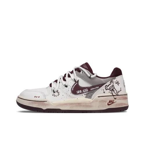 Nike Full Force Code Bear Low Топ Скейтборд Кроссовки Мужские Белый Красный