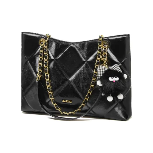 Safiya GOOD Looking Украшение Тоут Клетчатая Сумка Сумки через плечо Сумка через плечо Женская Черная