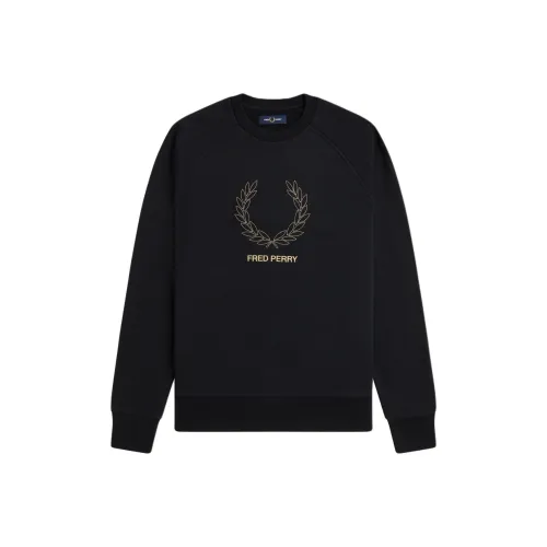 FRED PERRY Collaboration Черные Мужские Свитшоты