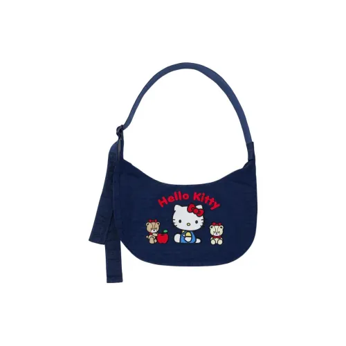 Sanrio Baggu Collaboration Nylon Half Moon Bag Crossbody Women's Blue
