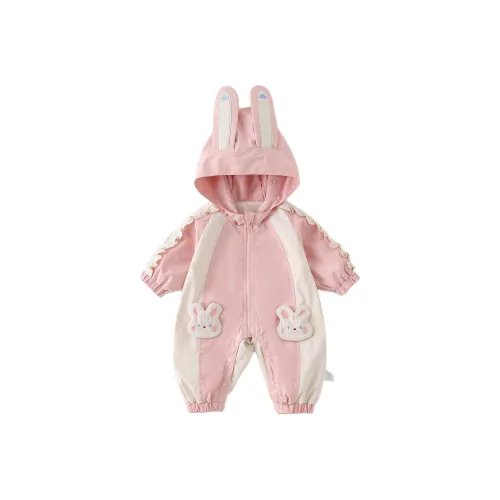 XiaoJinBu Розовые Детские Комбинезоны / Ползунки