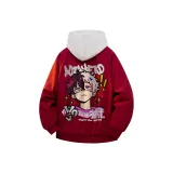 Бургундский хлопковый пуховик (утеплённый)