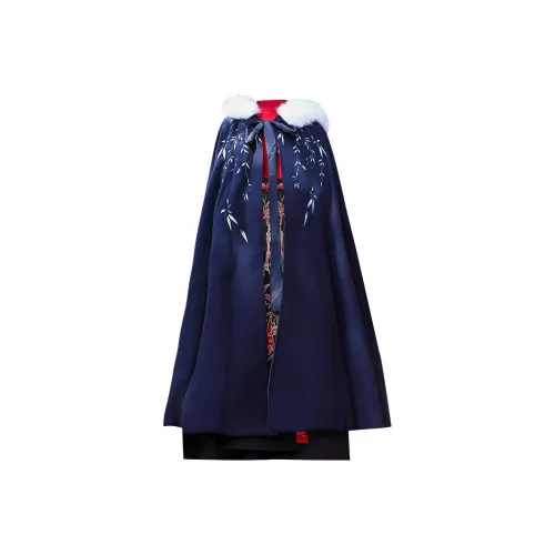 HUANLINGSI Темно-синий Одиночная упаковка плащ унисекс Ханьфу