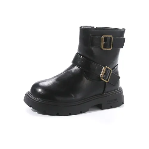 QIUTEXIONG Устойчивые к истиранию противоскользящие анти-KICK высокие детские кожаные сапоги 2025 для подростков