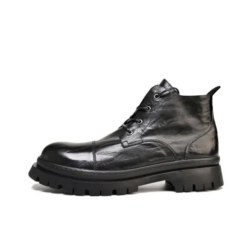 ZUOSAISI 10,5 см Martin Boot 3 см Мужской Черный