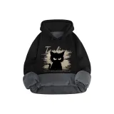 [Heavyweight Флис-Лайнер Полиэстер-Хлопок] Черный (Tb Cold-Eyed Кошка)