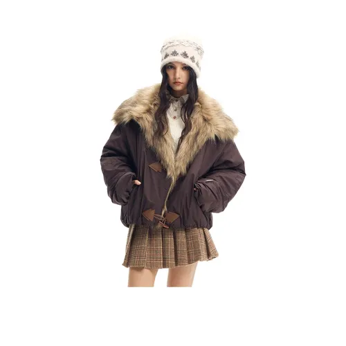 MONTVOO Темный кофейный унисекс короткое пальто