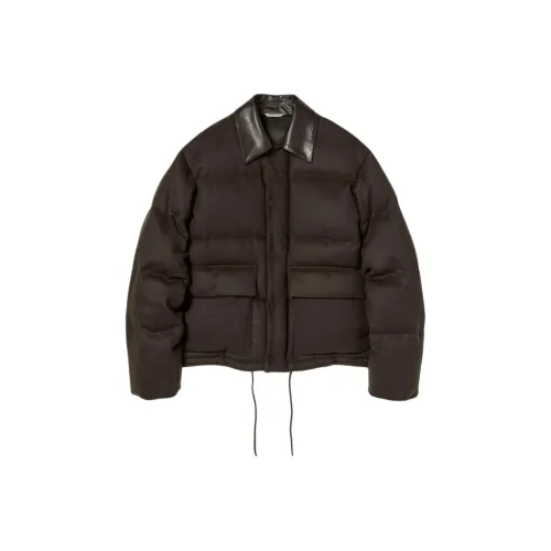 Auralee Fw25 Малыш Верблюжий цвет Фланель Пуховые куртки BLOUSON Пуховая куртка Мужской