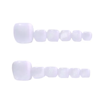 Miss Candy Прозрачный Луна Ноги False Nail Короткий Белый Однотонный Сияние S M L