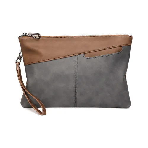 KONADCT Синтетическая кожа клатч стандартный унисекс серый и хаки