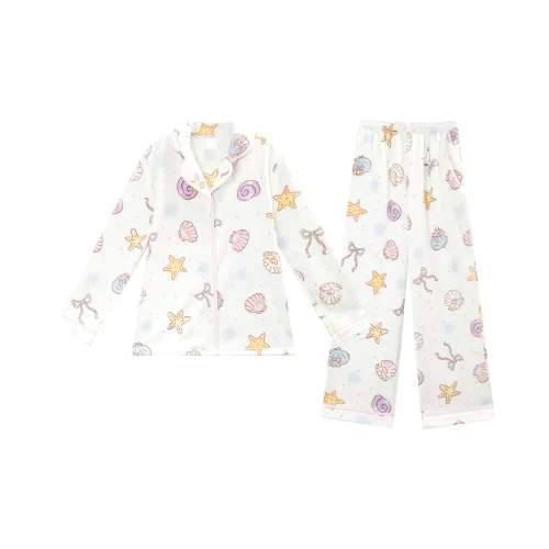 GUKOO Пижамный комплект Женский Светлый Кремовый Абрикос