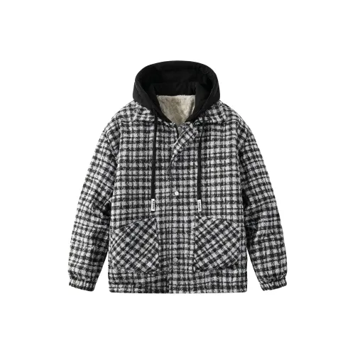 KAIPAINEN Черный [С флисовой подкладкой и утолщенный] Унисекс Куртки