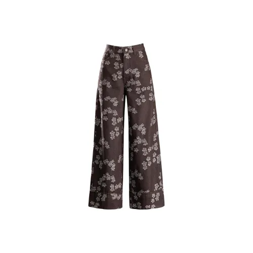 NINIUWOKU Кофе Женские Джинсы