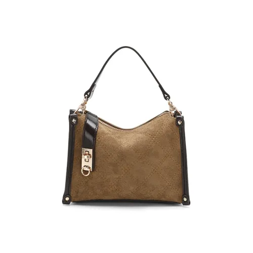 BETTINA VIVIAN Замша с ПУ (полиуретан) Сумка через плечо Стандартная Женская Коричневая