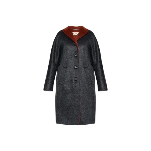 MARNI Темно-серый женский пальто