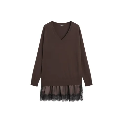 Massimo Dutti Длинное платье с длинными рукавами женское