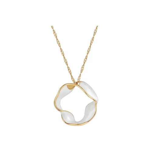 Retro Chic Ретро Золото с медным покрытием эмаль ремесло ожерелье женское