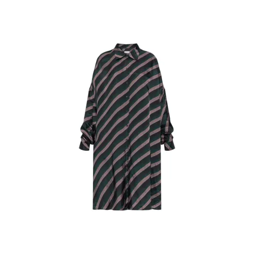 DRIES VAN NOTEN Длинное платье с длинными рукавами женское