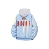 Светло-синий хлопковый пуховик (утеплённый)