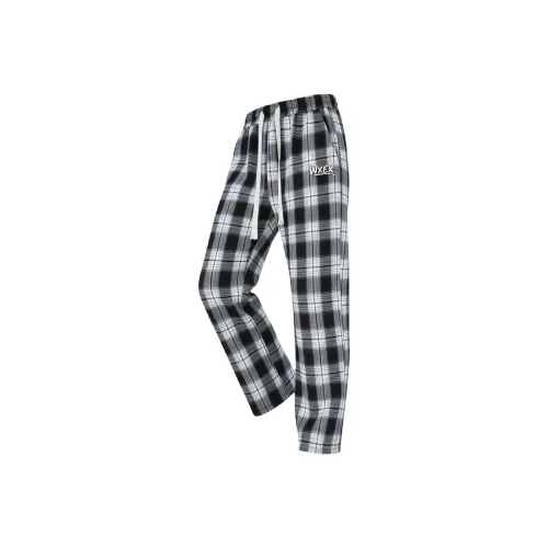 WXEX Черные флисовые утепленные и утолщенные унисекс повседневные штаны