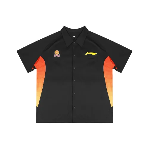 Подкладка Короткий рукав Т-рубашка Унисекс Черный