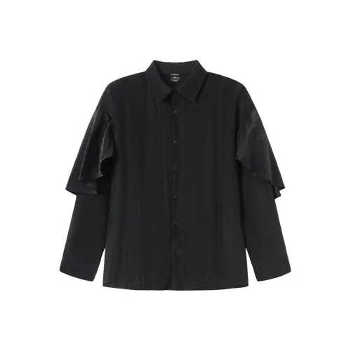 WAYNEXZAVIER Мужские Черные Рубашки