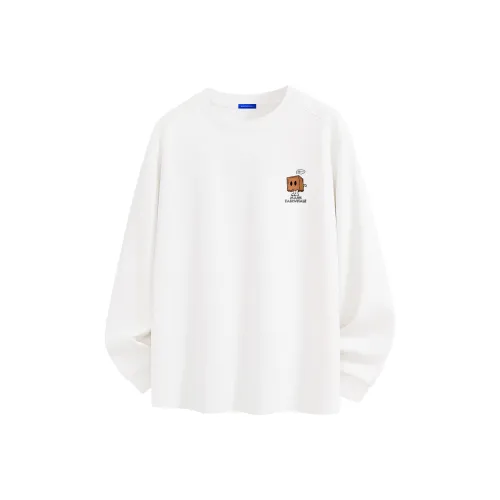 FAIRWHALE Весенний Осенний Длинный Рукав Т-Рубашка Мужская