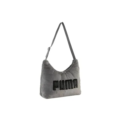 PUMA Полиэстер Плечевая сумка Стандартная Женская Серого цвета