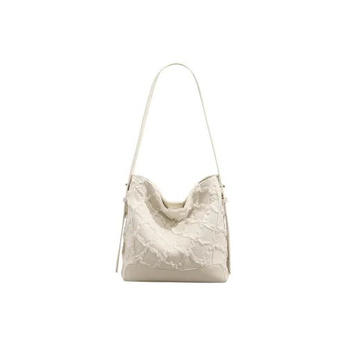 PAYOT Нейлон Синтетическая кожа Портативная сумка через плечо Сумка на плечо Женская Экрю