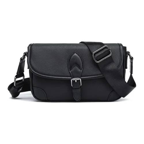 KONADCT Синтетическая кожа Сумка через плечо Стандартная Мужская Черная