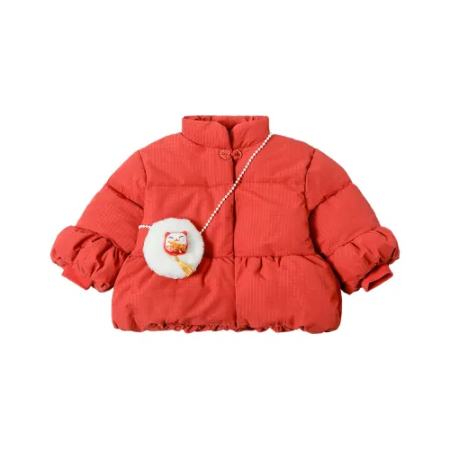 SHIBU Принцесса Town B45 С подарками Сумка Пряжка Хлопковый пуховик В оранжево-красном Пре-школьные Утеплённые куртки