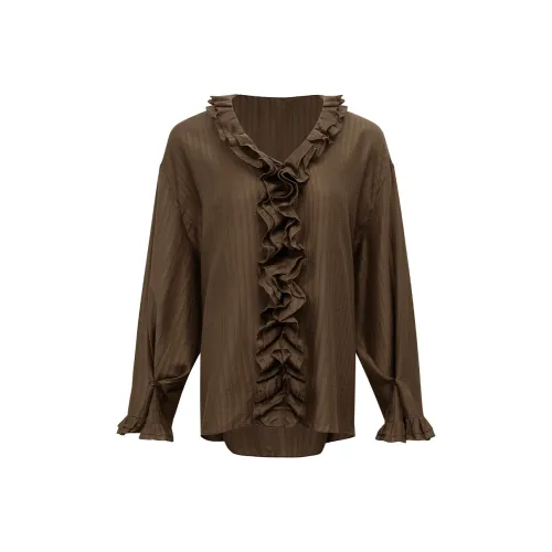 Ariseism Коричнево-зеленые Женские Рубашки