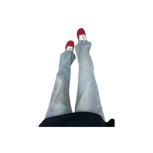 GMTK Светло-синие джинсы с эластичным поясом для мужчин