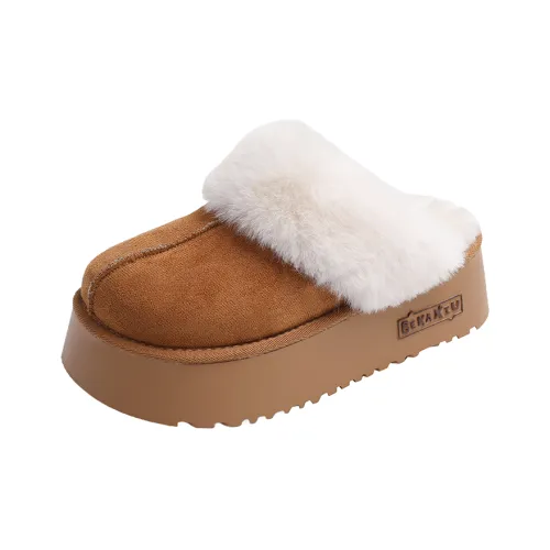 Rutai Резиновая подошва противоскользящие плюшевые домашние тапочки для женщин