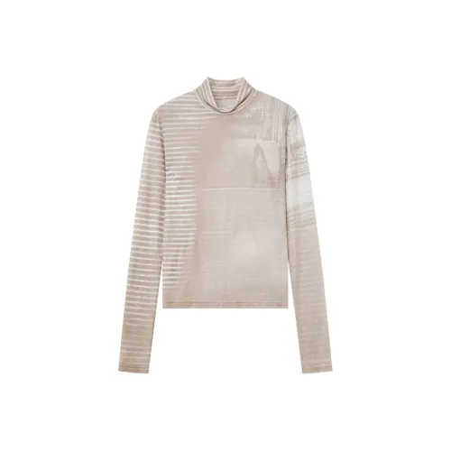 TAGEECHITA Длинный рукав T-рубашка марля базовый слой женский