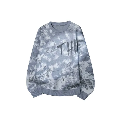 TSGM Круглый вырез Вязаная модель Свитер Унисекс