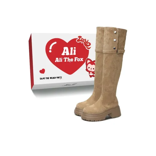 Али Тх Фокс С флисовой подкладкой Термостойкие Винтажный британский стиль Женские сапоги до колена