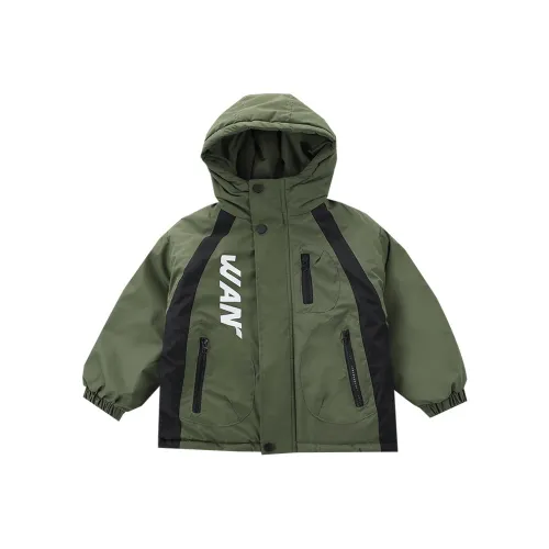 SHIBU Jimmy Dee[Оригинальный Naughty Cat] Модель С флисовой подкладкой Утепленный Ветровки Армейский зеленый Предшкольные Куртки