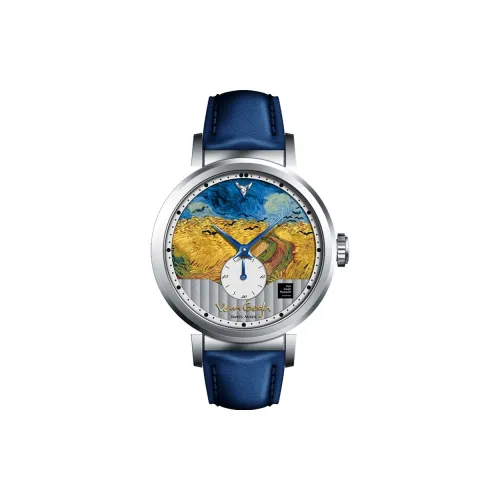 VAN GOGH Geneva Collection Мужские часы Кварцевый механизм Естественная кожа Ремешок Многоцветный циферблат Часы Мужские часы