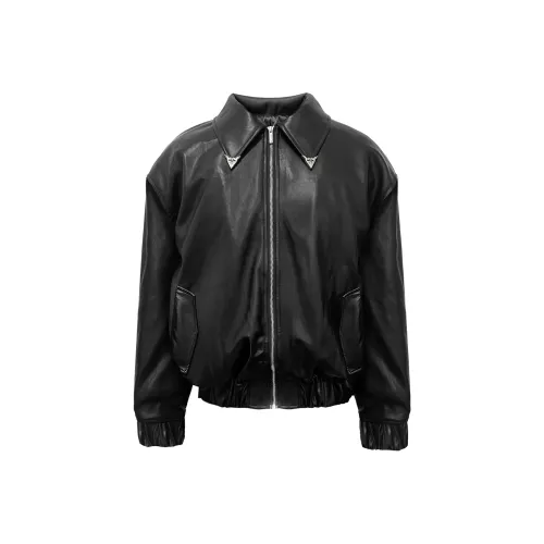 WANNA LAB Кожа Куртка Унисекс