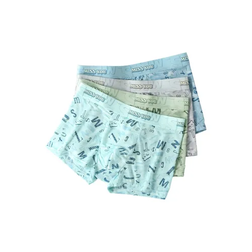 MENGZHAN Мужской Подростки Мальчик Дышащий Лето MID Шаговый шов GROWTH Период Детский Боксеры Мужской